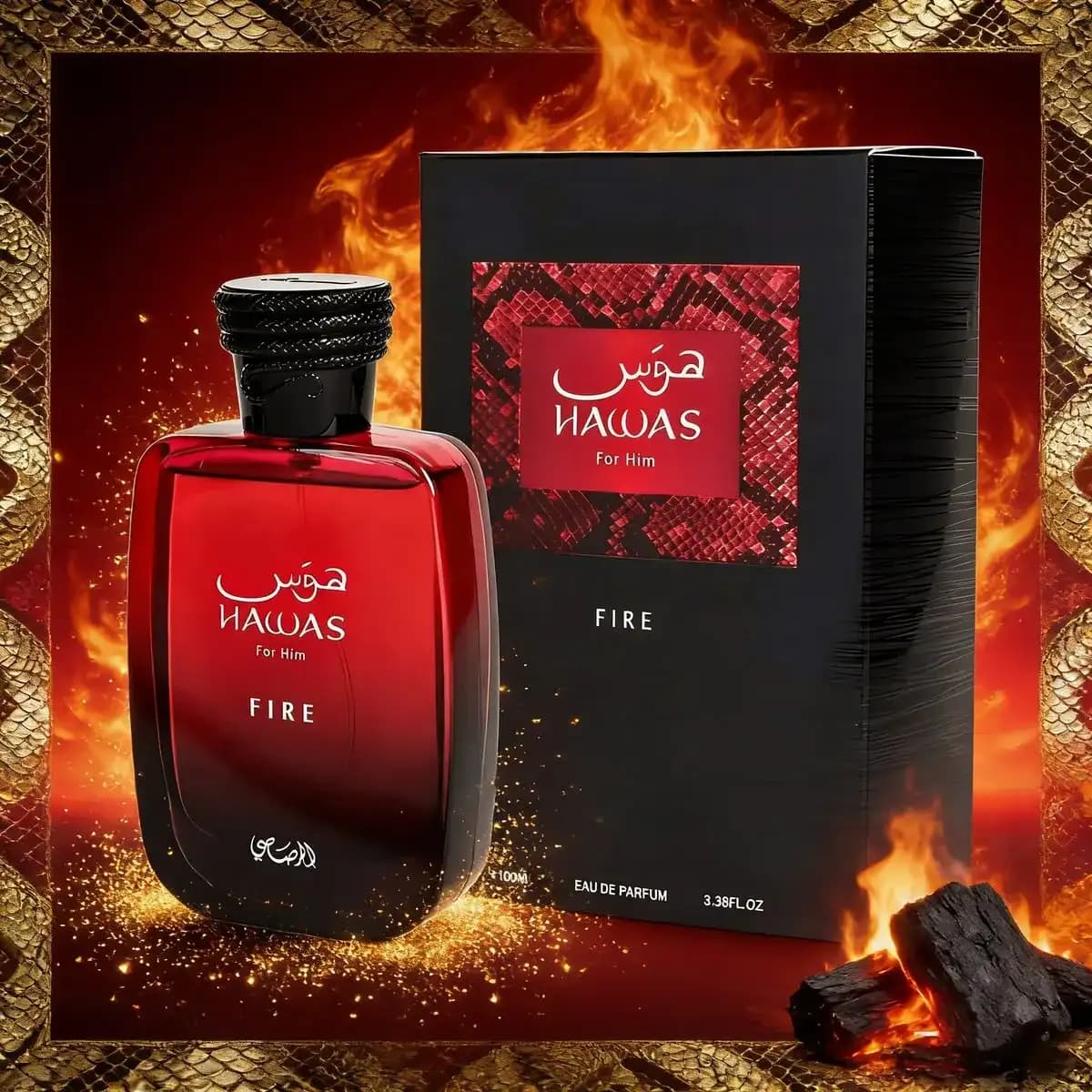 RASASI Hawas Fire Eau De Parfum Spray 100ML(3.4 Oz)